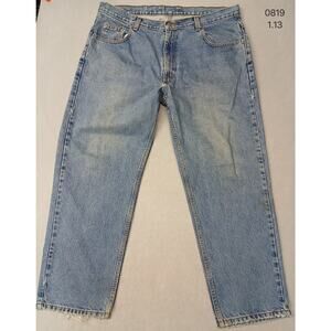 Member's Mark (38x29) Men's Relaxed Straight Fit Blue Denim Jeans